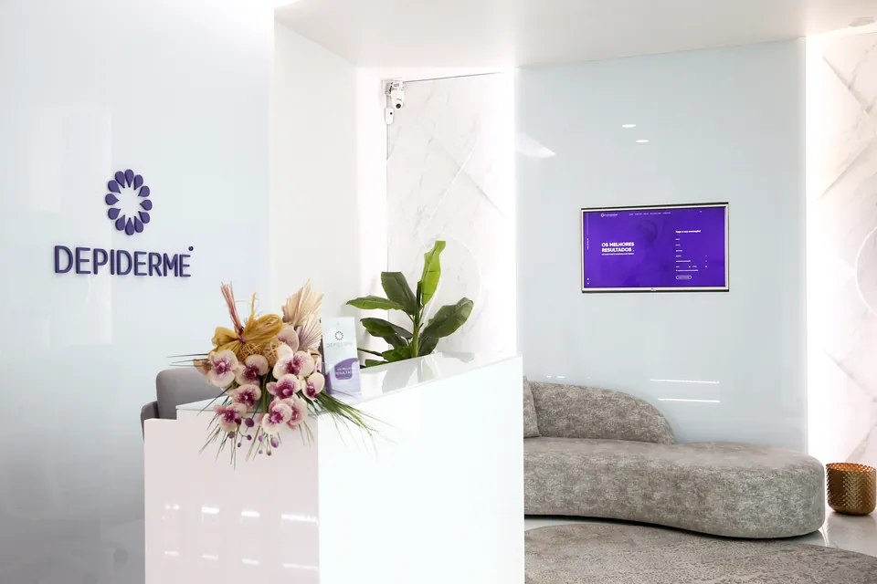 Receção da clínica Depiderme em Viseu